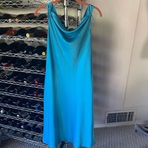 Blue Silk Calvin Klein Dress